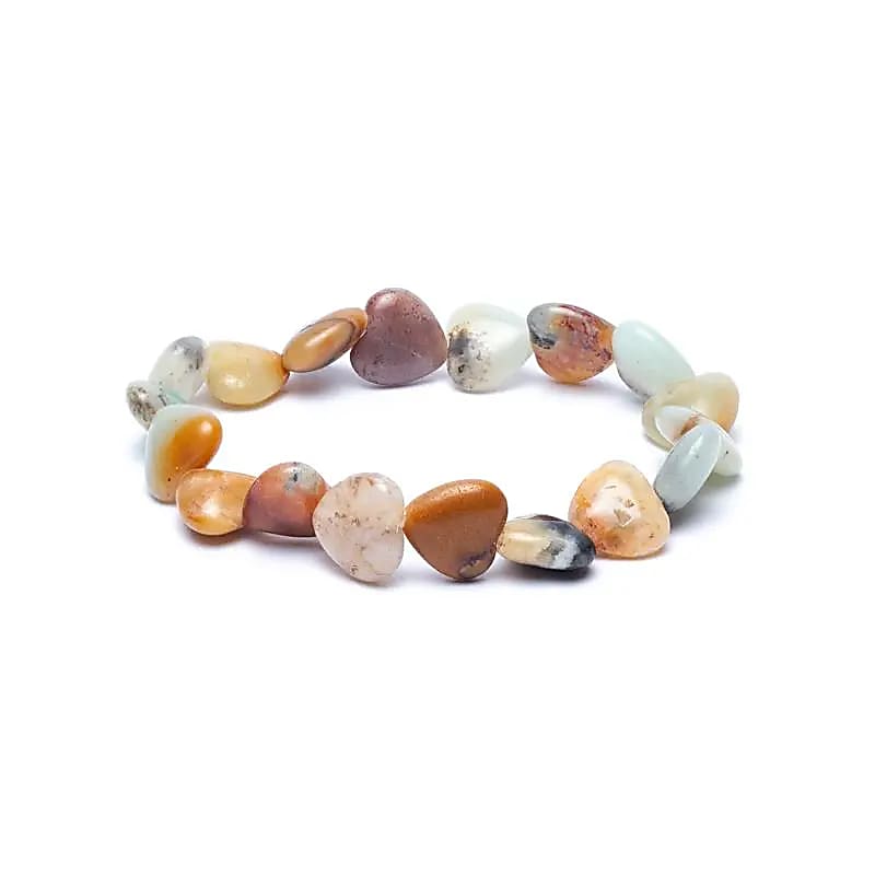 Armband elastisch Amazonit Herzen - Yvoshandcraftworld