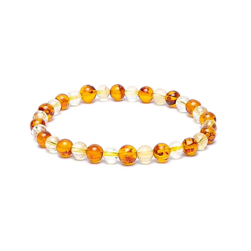 Armband elastisch Bernstein/Citrin - Yvoshandcraftworld