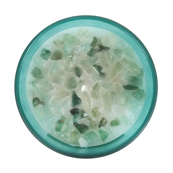 Herz-Chakra Minz-Kristallkerze - Yvoshandcraftworld