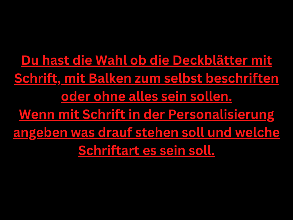 Deckblatt Einhorn/ Umschlagmethode/ A6