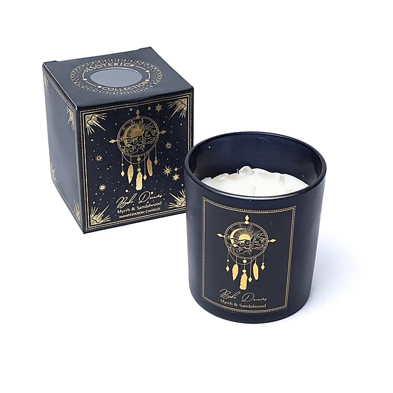 Manifestationskerze Boho Dreams im Glas - Yvoshandcraftworld