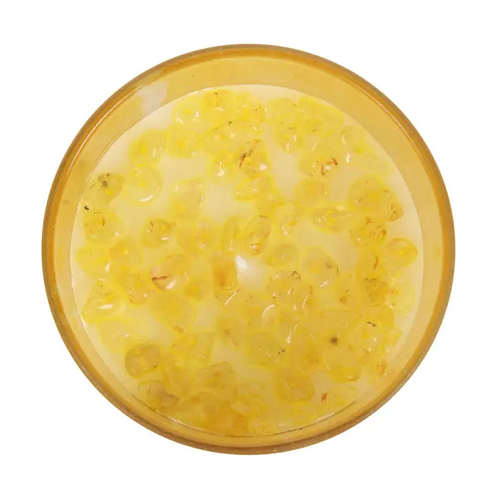 Solar Plexus Chakra Zitronen-Kristallkerze - Yvoshandcraftworld