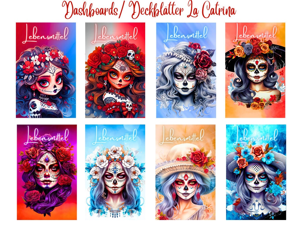 Deckblatt La Catrina/ Umschlagmethode/ A6