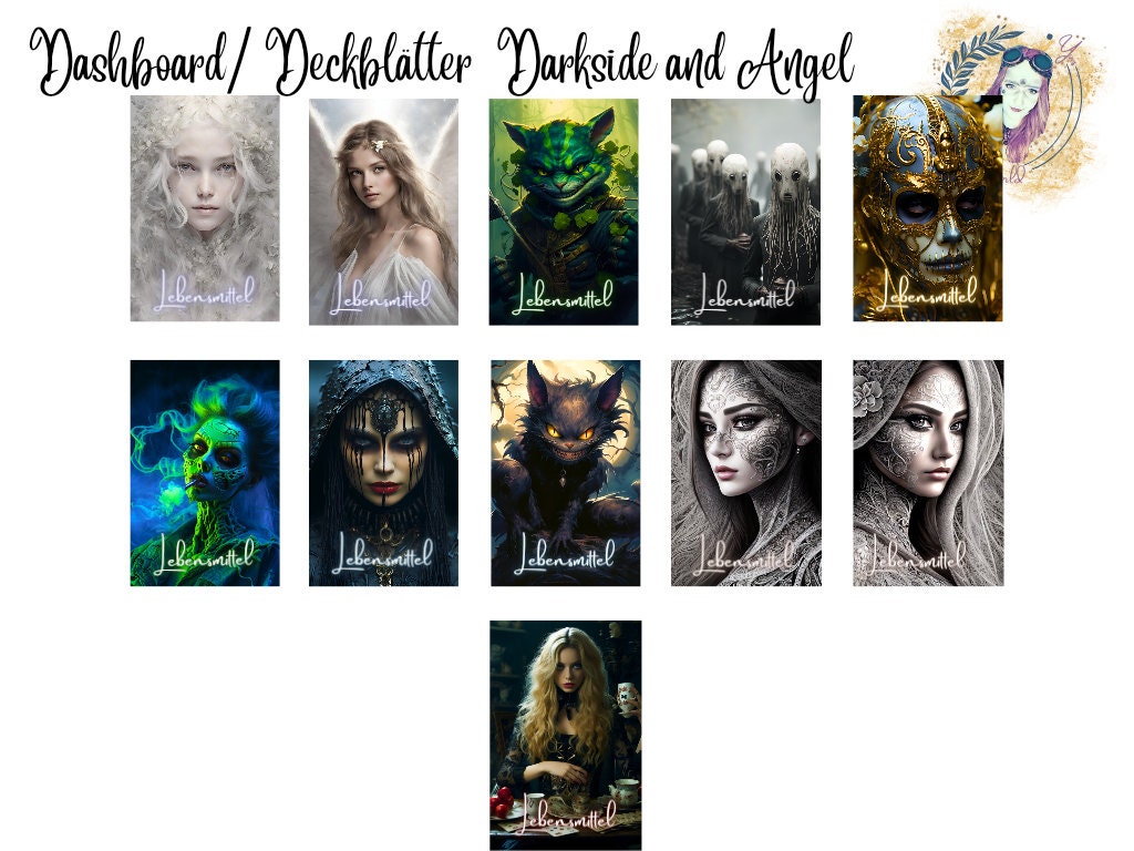Deckblatt Darkside and Angel/ Umschlagmethode/ A6