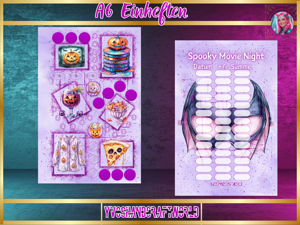 Spooky Movie Night matt foliert zum Einheften - Yvoshandcraftworld