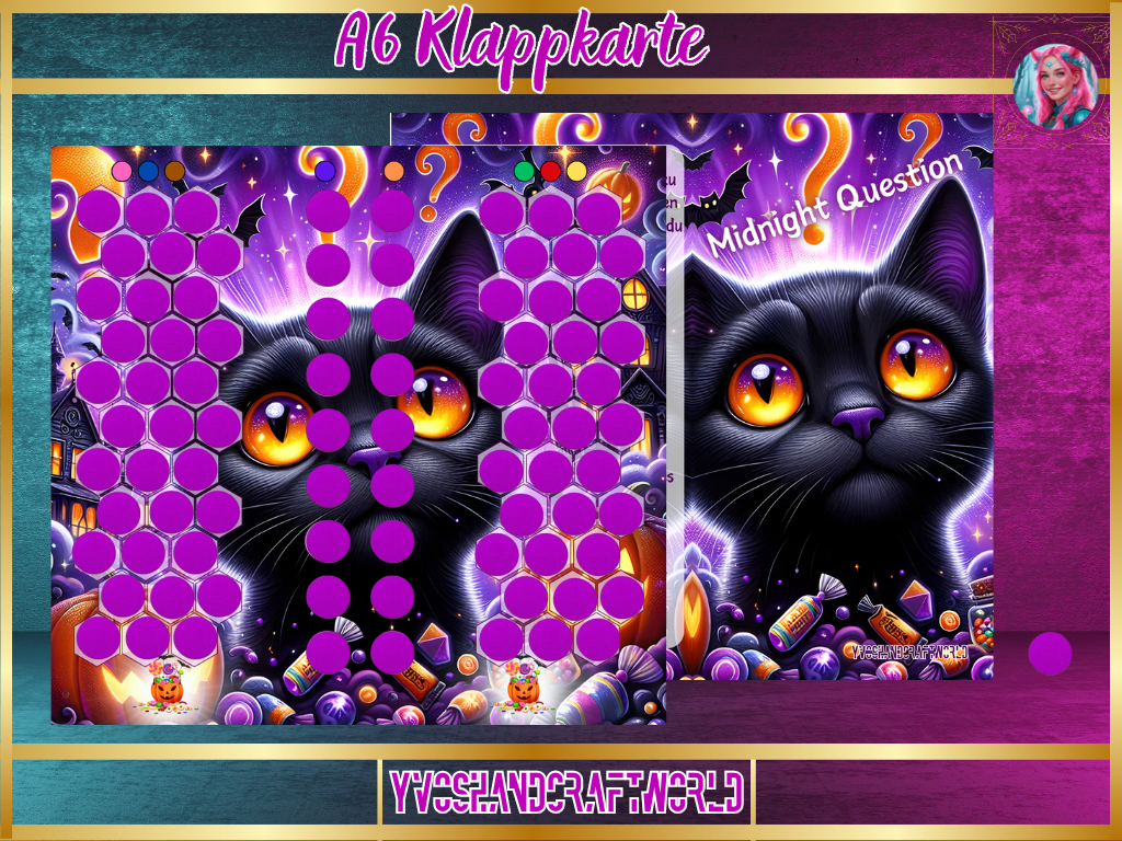 Midnight Question Klappkarte
