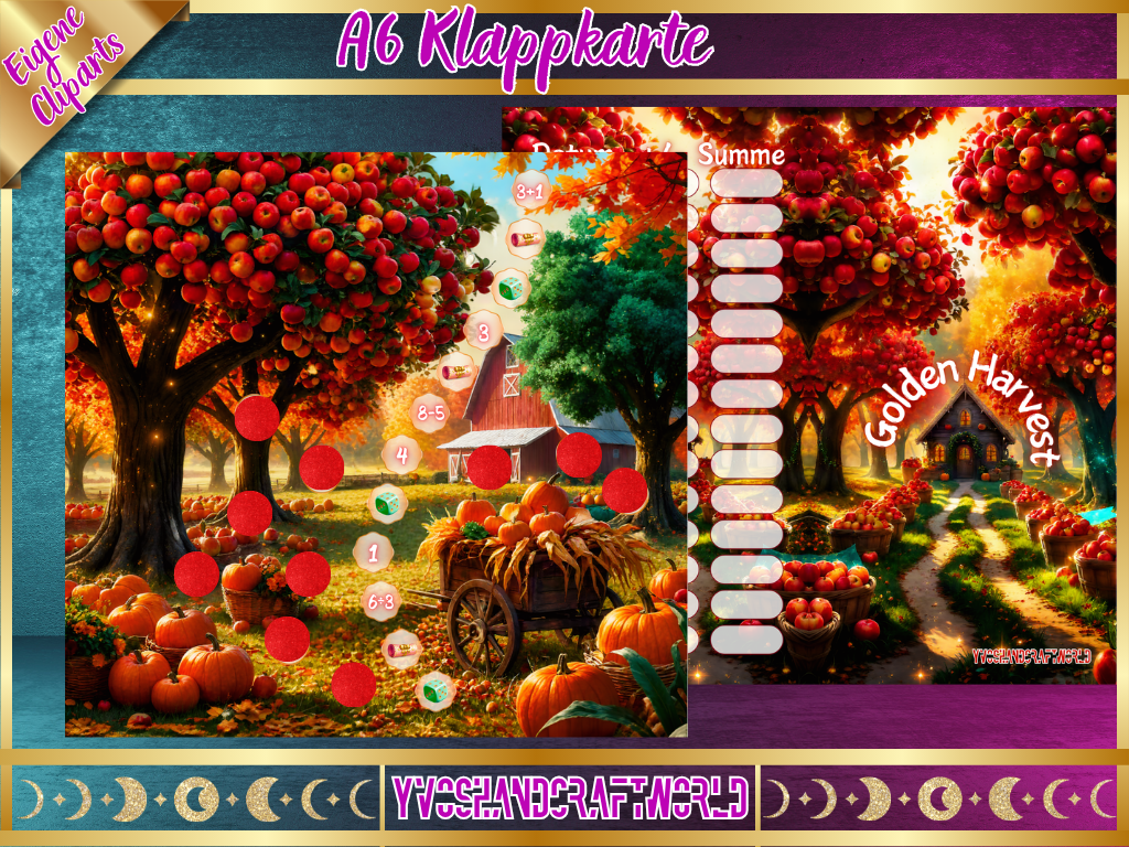 Golden Harvest Klappkarte