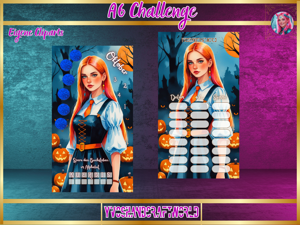 Oktober Mädchen Freebie - Yvoshandcraftworld