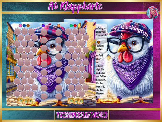 Sir Cluckington Klappkarte