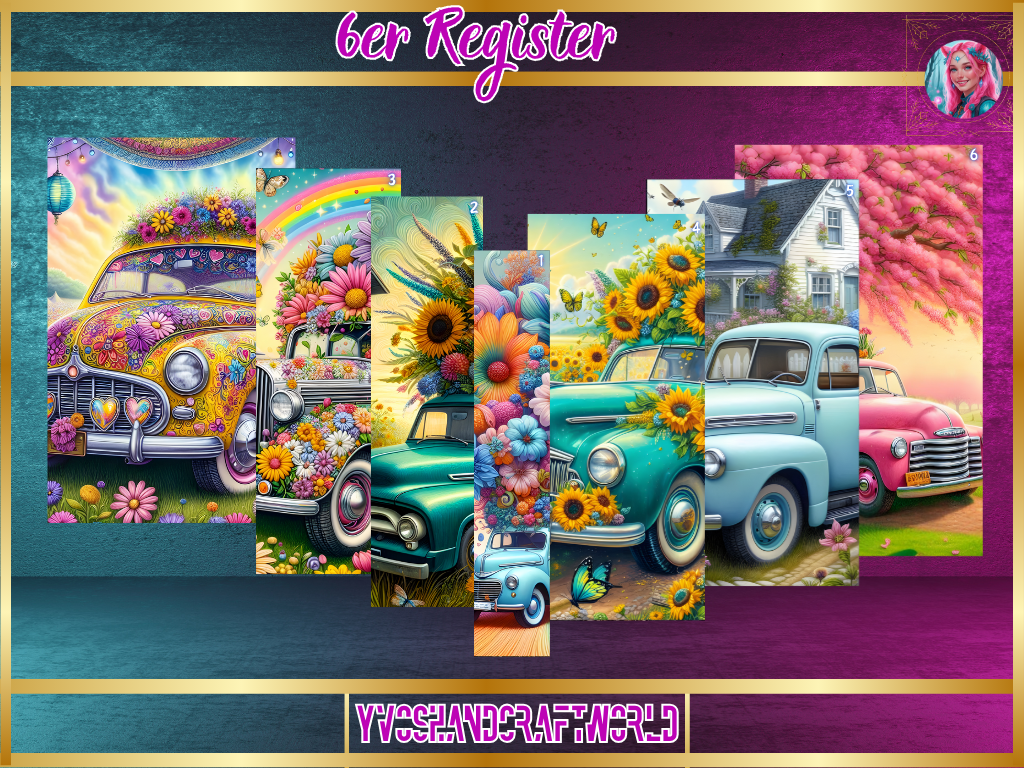 6er Register Flower Car