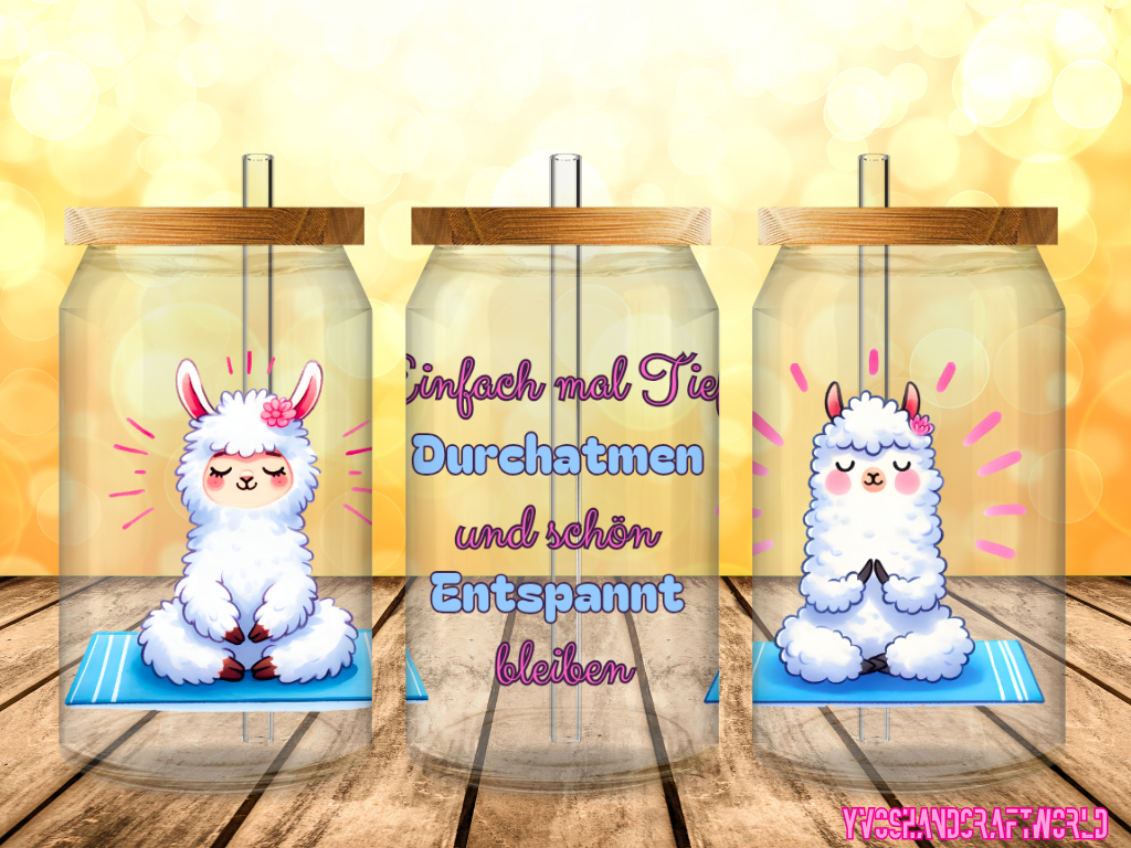 Trinkglas Lama
