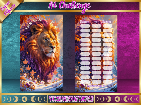 Detailliertes Bild des "Ember to Ice Challenge" Spiels von Mein Shop, mit bunten Spielsteinen und Anleitungen auf dem Tisch.