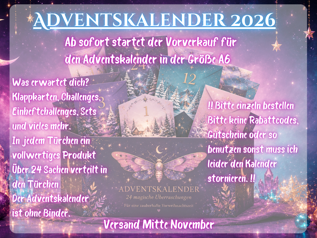 Adventskalender 2026 in A6-Größe von Mein Shop, farbige Gestaltung mit Türchen und festlichem Design.