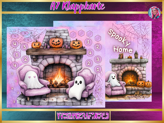 Spooky Home Klappkarte A7