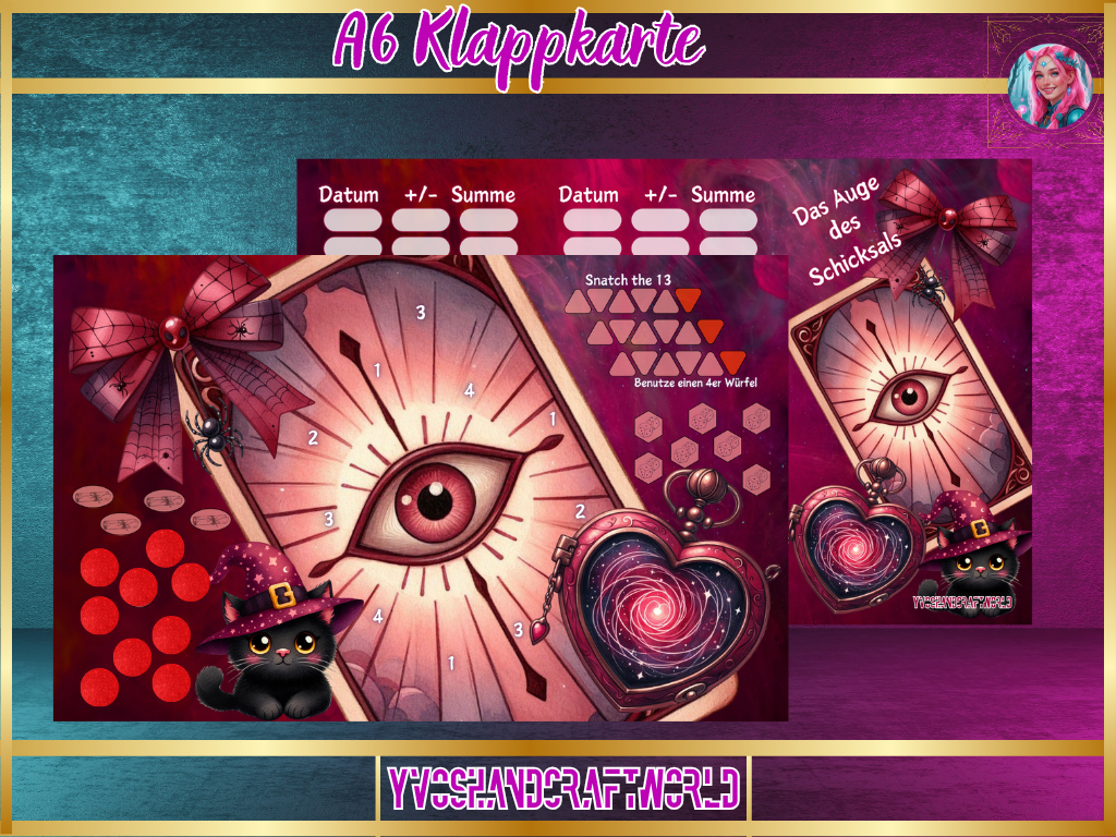 Das Auge des Schicksals Klappkarte - Yvoshandcraftworld