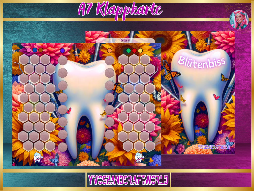 Blütenbiss Klappkarte A7