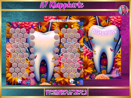 Blütenbiss Klappkarte A7