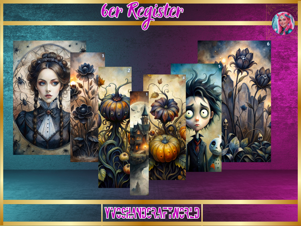 6er Register Spooky Vintage