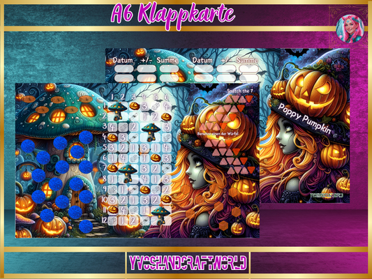 Poppy Pumpkin Klappkarte