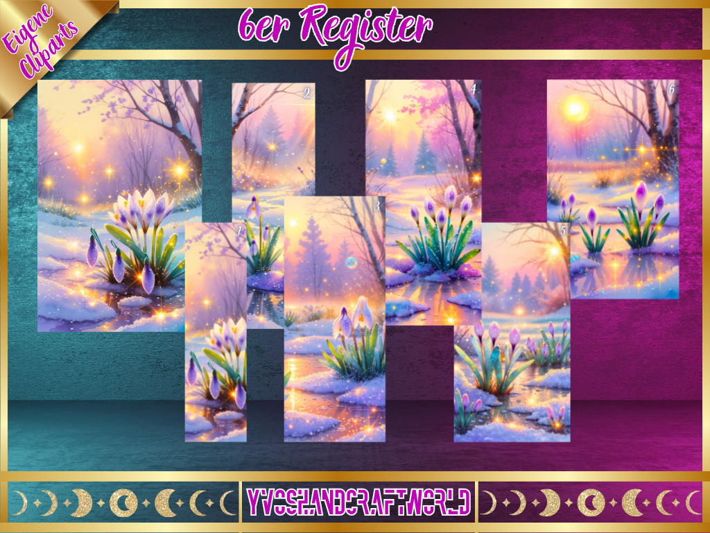 Frostiger Frühlings-Register von Mein Shop, detaillierte Schneemuster in Weiß und Blau, dekoratives Holzdesign für Garten und Haus