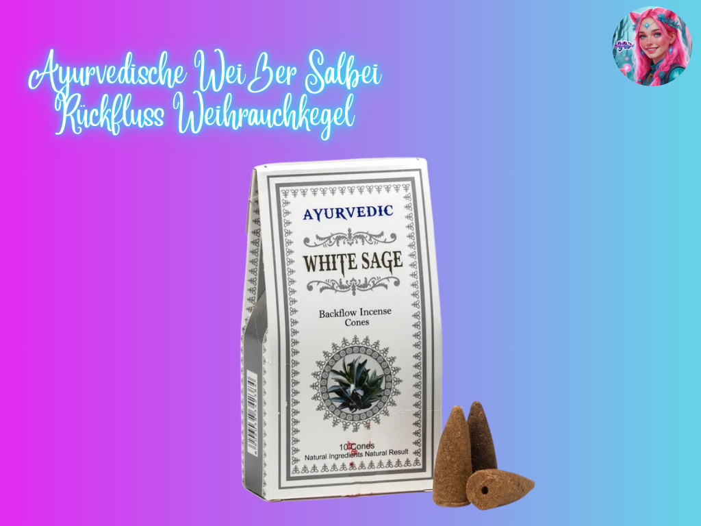 Ayurvedische Weißer Salbei Rückfluss Weihrauchkegel