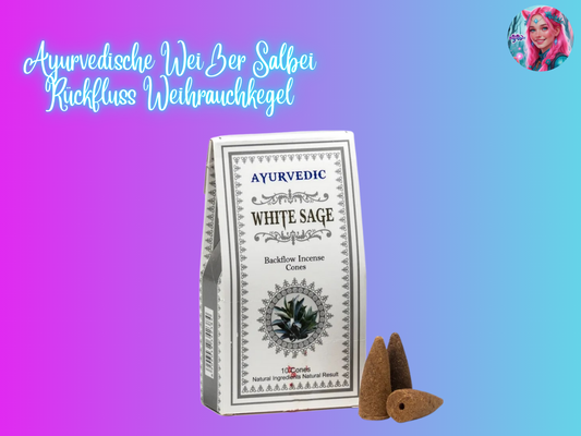Ayurvedische Weißer Salbei Rückfluss Weihrauchkegel