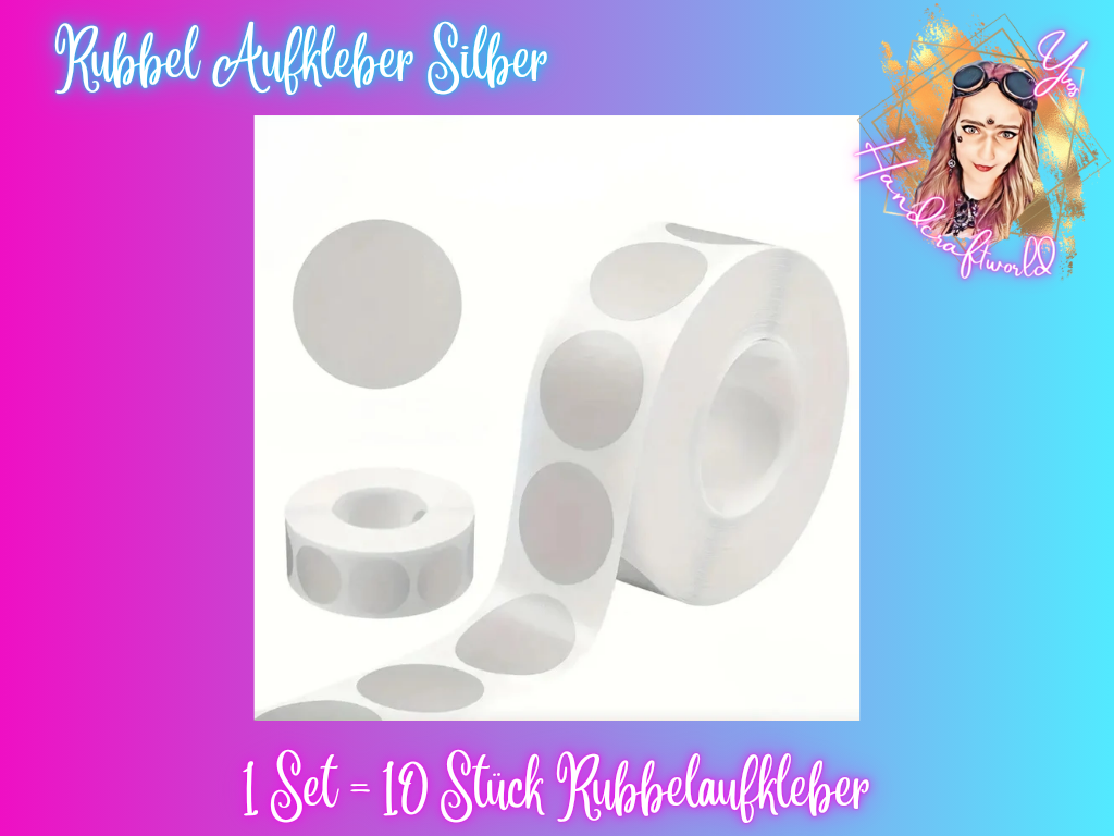 Rubbelaufkleber Silber