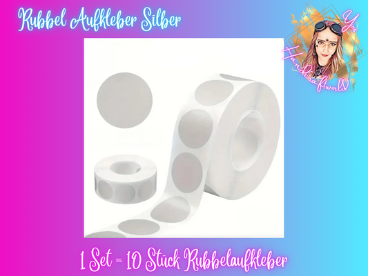 Rubbelaufkleber Silber