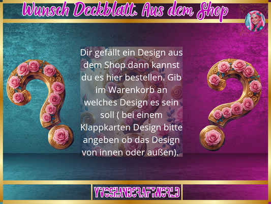 Deckblatt Wunsch Design aus dem Shop