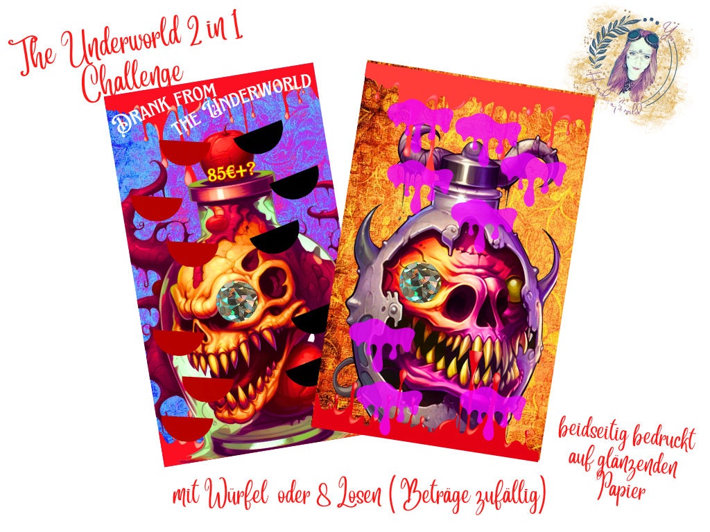 2in 1 Drank from the Underworld Challenge/ Sparchallenge/A6/ Umschlagmethode