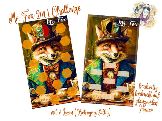 Mr. Fox 2 in 1 Challenges/ Sparchallenge/A6/ Umschlagmethode