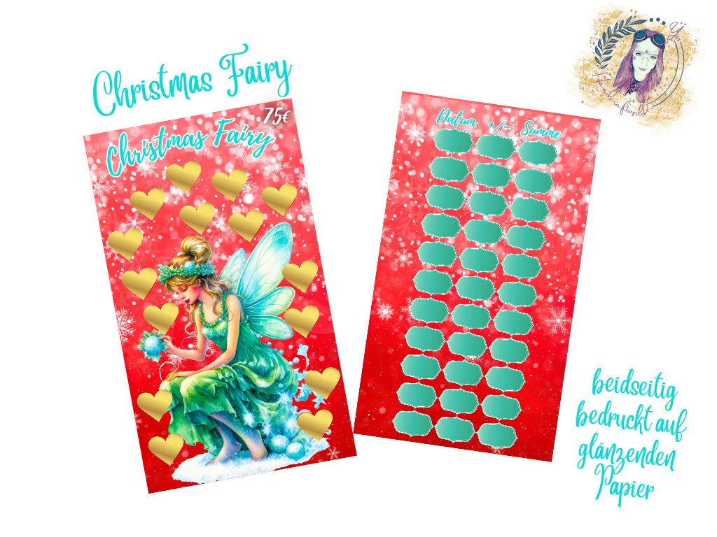 Christmas Fairy Rubbel Challenge/Sparchallenge/A6/Umschlagmethode