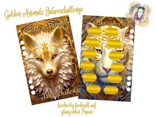 Golden Animals Jahreschallenge /A6 / Umschlagmethode