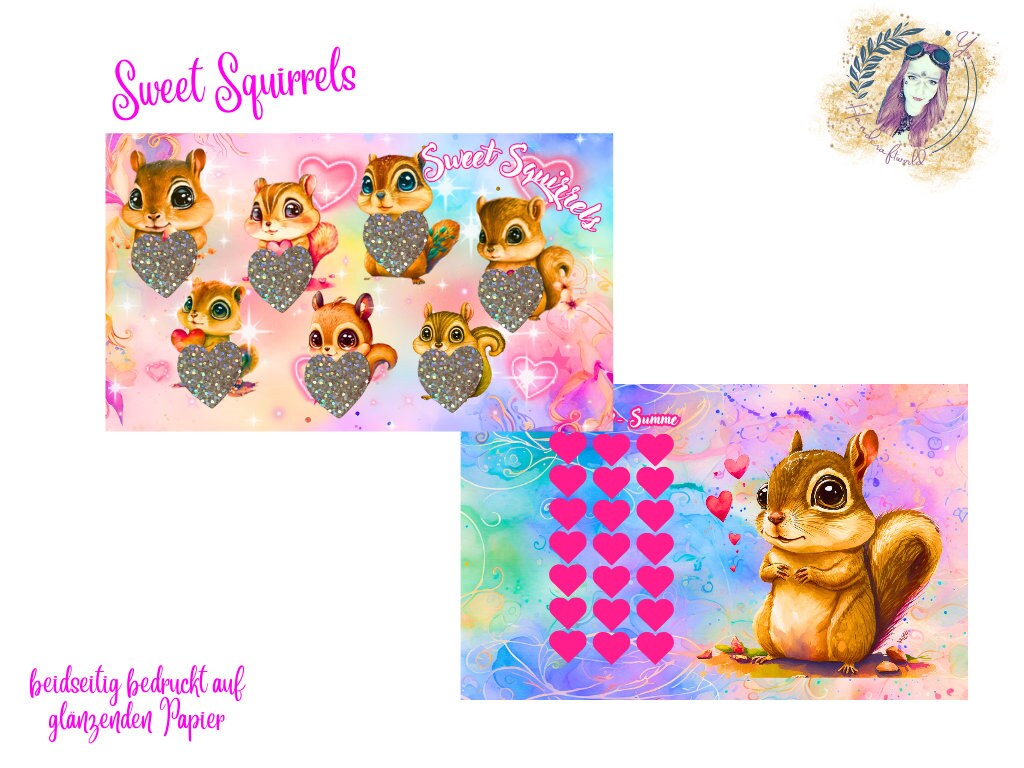 Sweet Squirrels Rubbel Challenge / A6 / Umschlagmethode