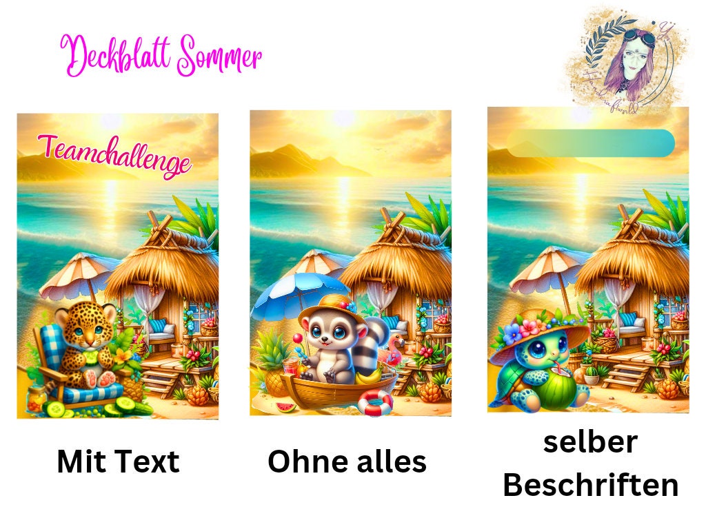 Deckblatt Sommer/ Umschlagmethode/ A6