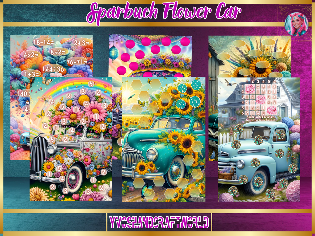 Sparbuch Flower Car