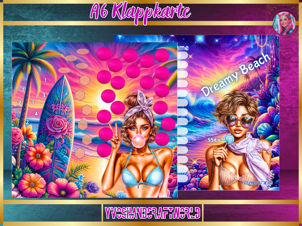 Dreamy Beach Klappkarte - Yvoshandcraftworld