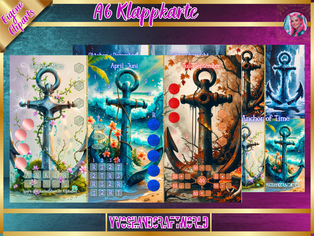Jahreschallenge Klappkarte „Anchor of Time“ von Mein Shop mit motivierendem Design und inspirierendem Text.