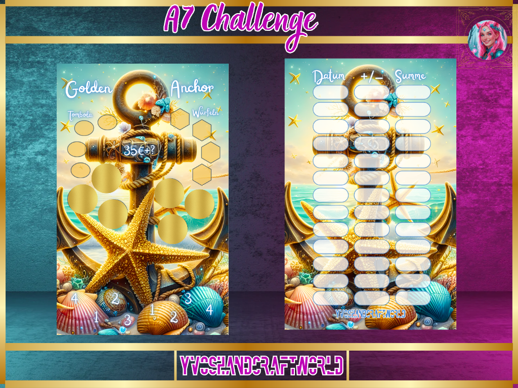 Golden Anchor Challenge A7 - Yvoshandcraftworld