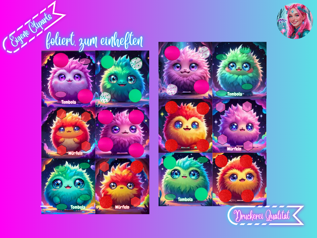 Fluffy Monsters Challenge zum einheften