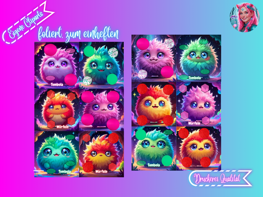 Fluffy Monsters Challenge zum einheften