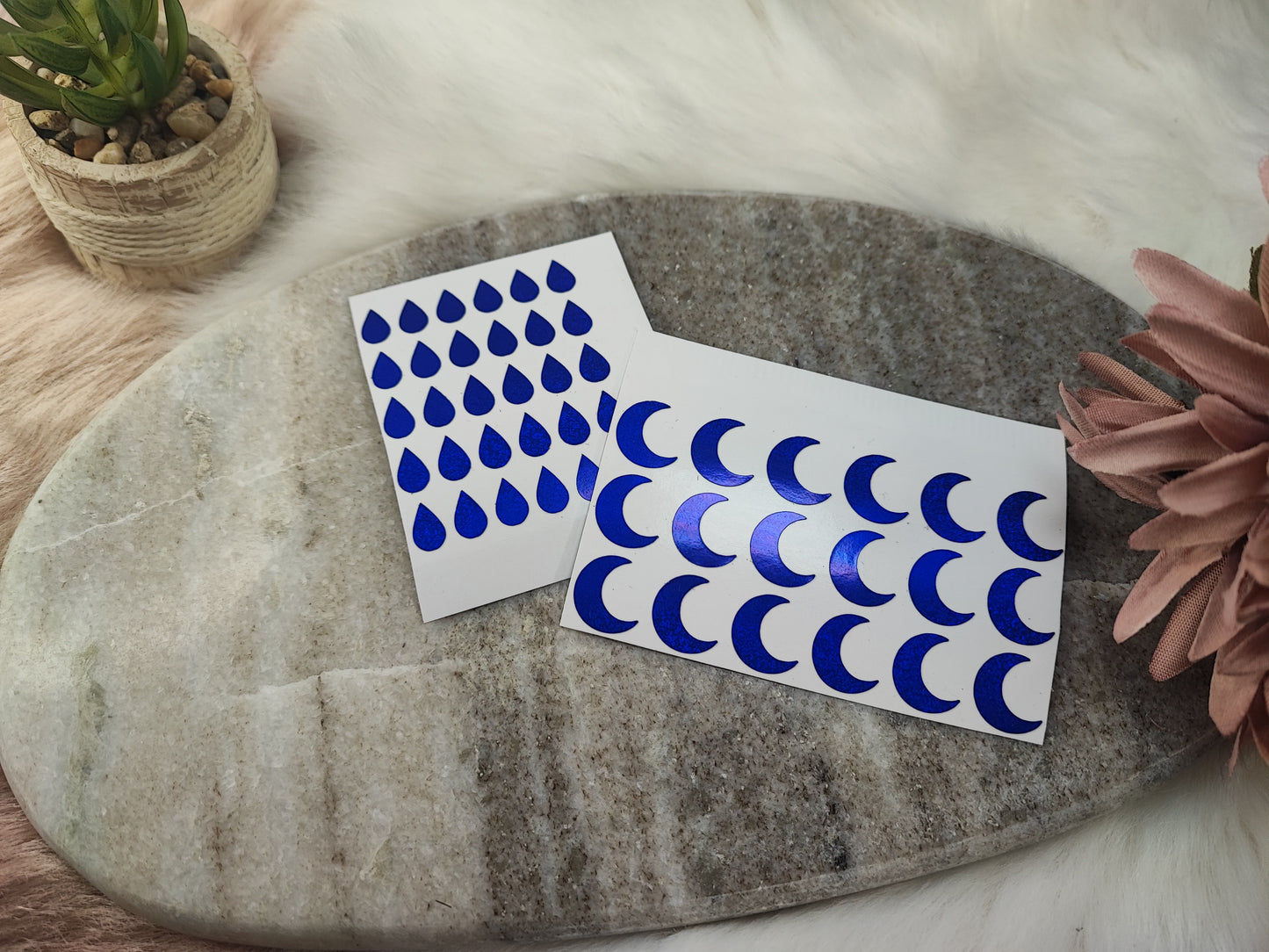Rubbelaufkleber mit Regentropfen und Mond, wetterfeste Dekoration für Fenster oder Wände, im Design von Mein Shop