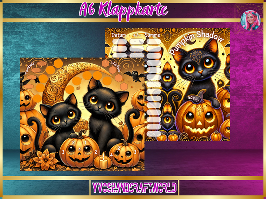 Pumpkin Shadow Klappkarte - Yvoshandcraftworld