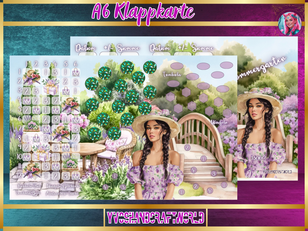 Sommergarten Klappkarte - Yvoshandcraftworld