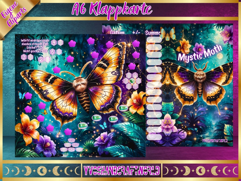 Mystic Moth Klappkarte
