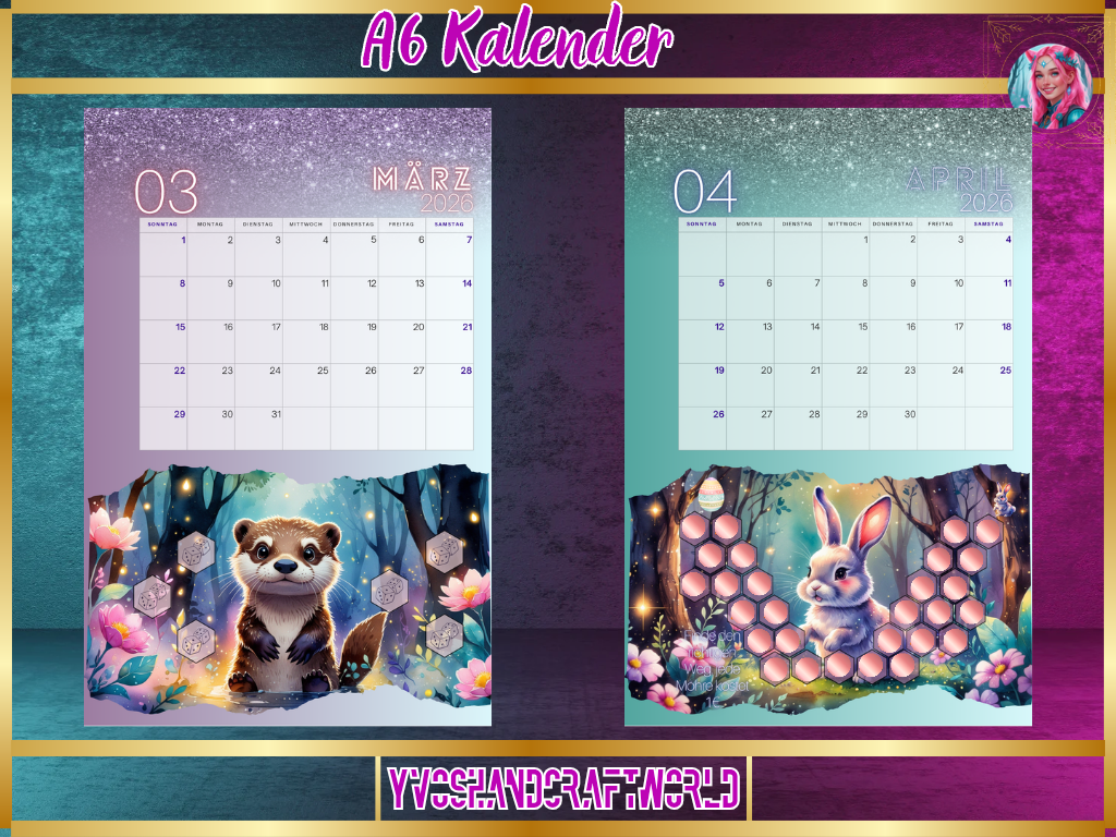 Kalender 2026 Forest Animals - Yvoshandcraftworld