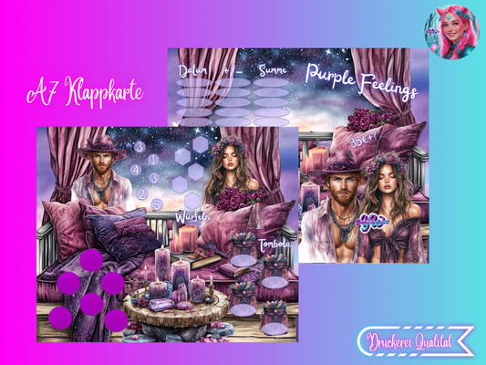 Purple Feelings Klappkarte A7