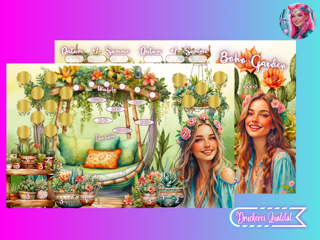 Boho Garden Klappkarte