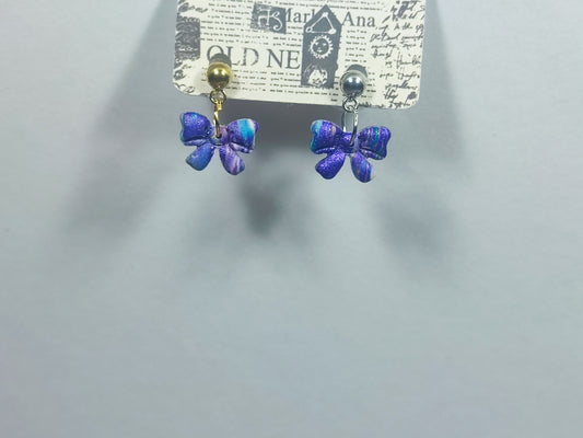 Bow Purple Love Ohrring