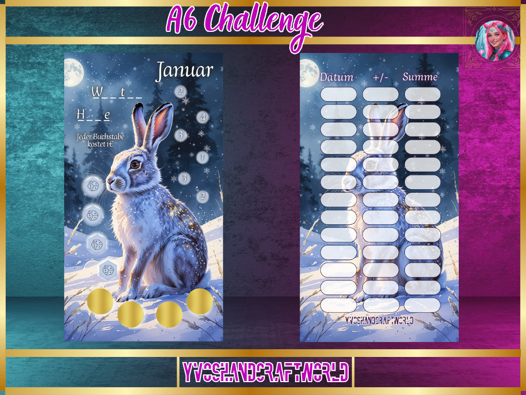 Niedliches Januar Animals Freebie mit bunten Tiermotiven, ideal für kreative Bastelprojekte oder als Geschenk.
